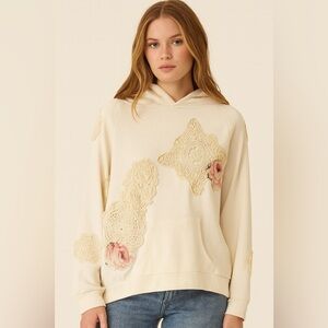 Tricia Fix Crochet Floral Hoodie